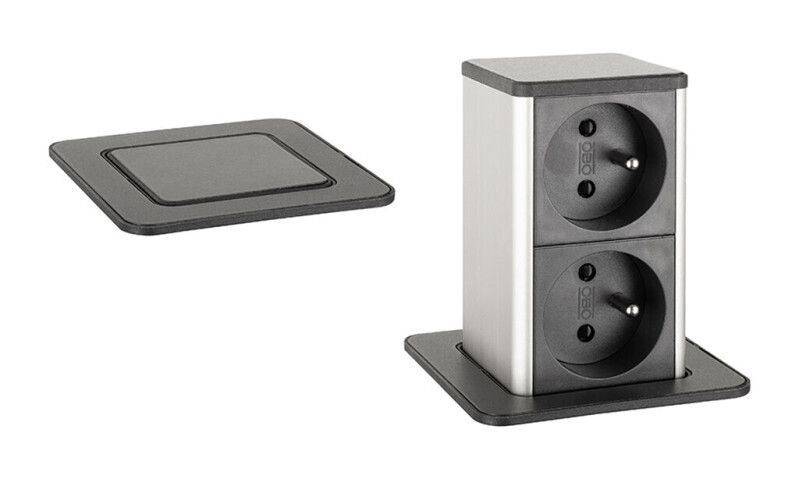 Elektrická zásuvka PowerUp 2x230V černá 